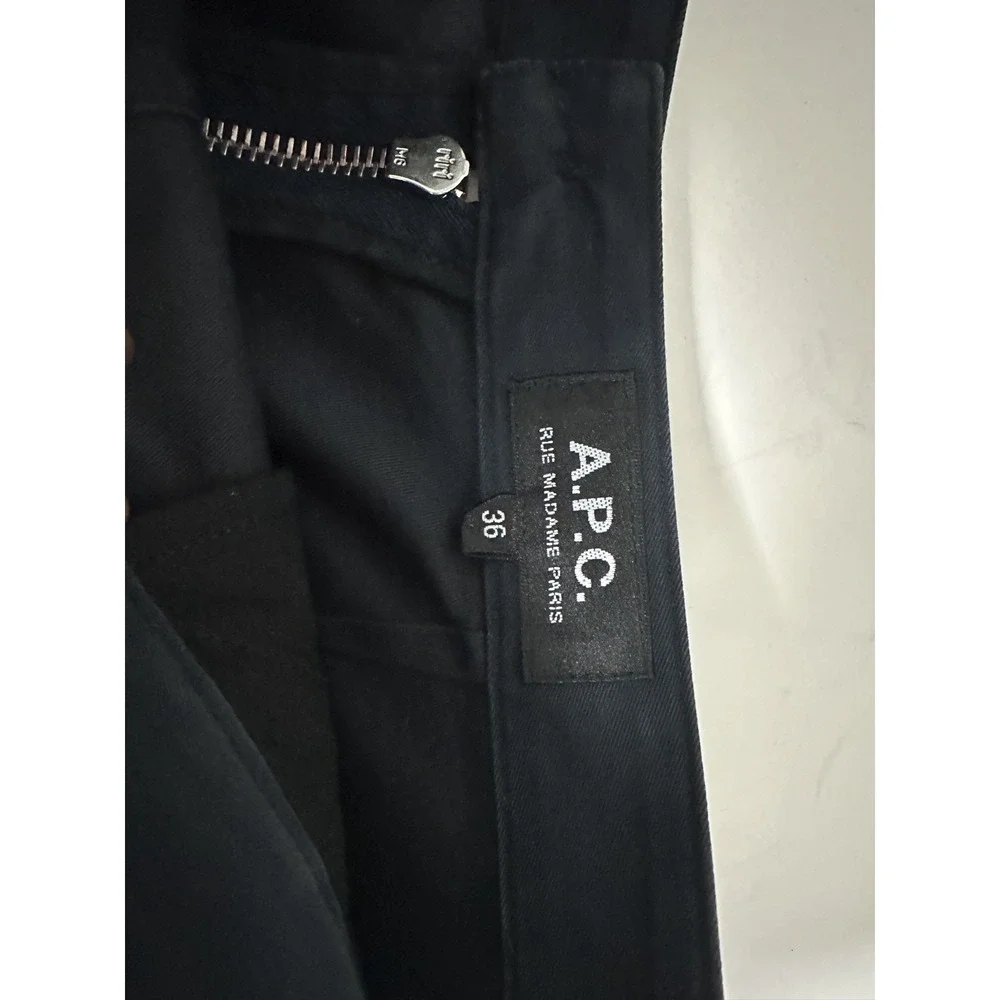 A.P.C. Rue Madame Paris, A-Line Cotton Skirt, Black, Size‎ 36